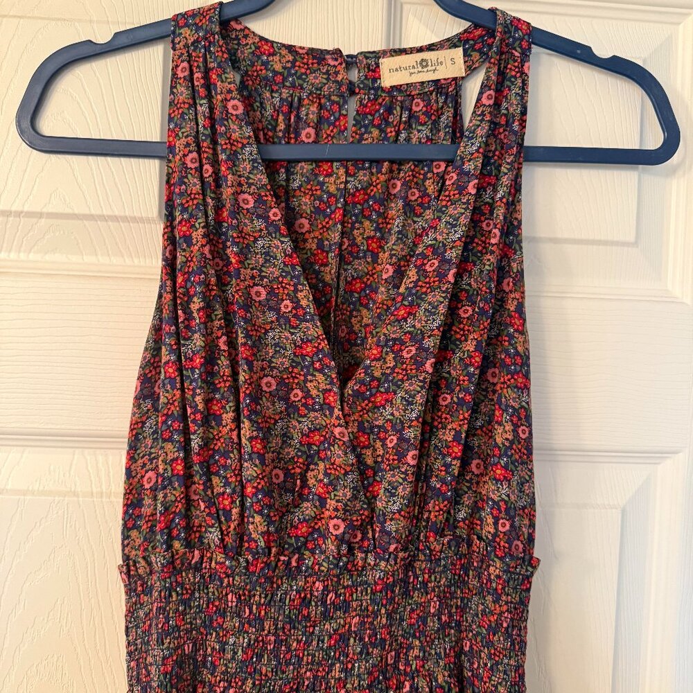 Natural Life Floral Sleeveless Maxi Dress Small